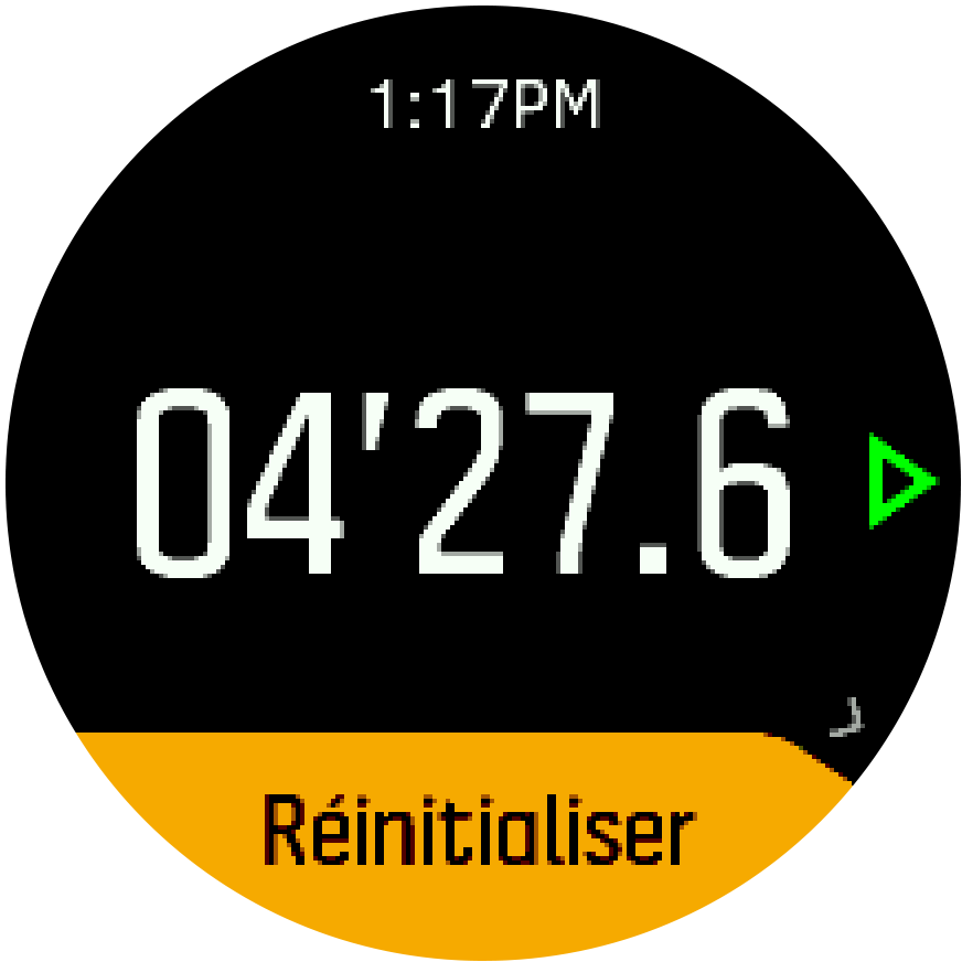 Stopwatch pause resume Trainer